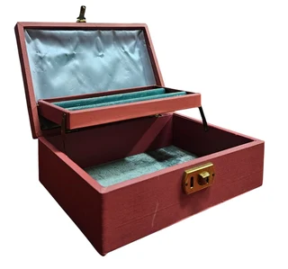 Retro Mid-Century two-tiered jewelry box