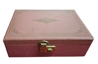 Retro Mid-Century two-tiered jewelry box