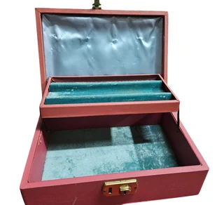 Retro Mid-Century two-tiered jewelry box