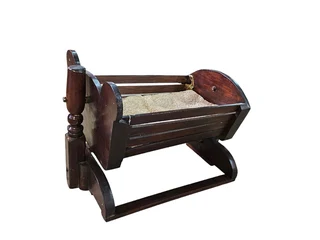 Wooden Rocking Doll Cradle
