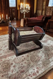 Wooden Rocking Doll Cradle