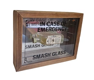 Bar Decor break glass in an emergency