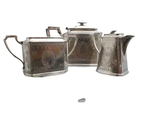 Antique crafted silver tea and coffee set
