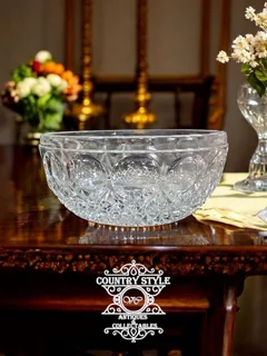 Vintage crystal salad bowl