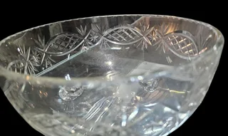 Vintage clear crystal footed bowl