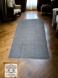 Blue wool carpet