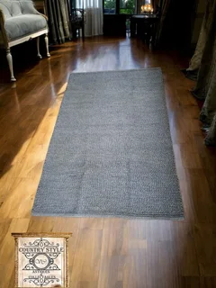 Blue wool carpet