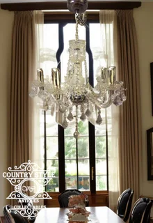 6-light acrylic chandelier