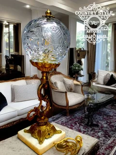 Antique Rose-Cut Crystal Lamp