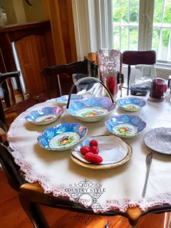 Vintage Porcelain Berry Set/Dessert Set