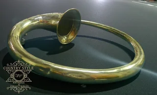 A collectible Cornet Simple (Circular Trumpet/Trombone), likely European (French) origin, dating to