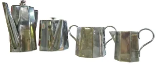 Art Deco French Silver-Plated 4-Piece Tea and Coffee Service