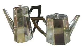 Art Deco French Silver-Plated 4-Piece Tea and Coffee Service