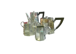 Art Deco French Silver-Plated 4-Piece Tea and Coffee Service