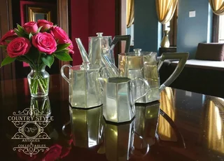 Art Deco French Silver-Plated 4-Piece Tea and Coffee Service