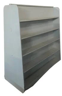 Vintage wooden display shelf &#34;gondola&#34; design.