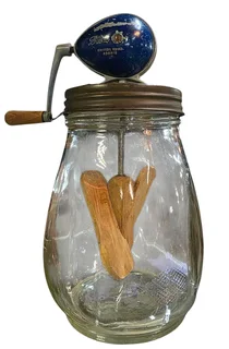 Vintage Glass Butter Churn