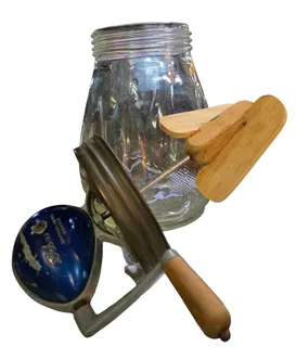 Vintage Glass Butter Churn