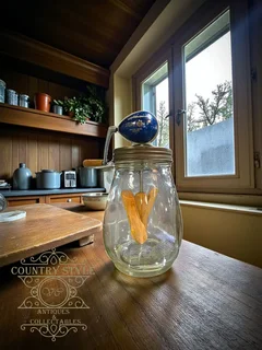 Vintage Glass Butter Churn