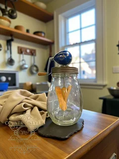 Vintage Glass Butter Churn