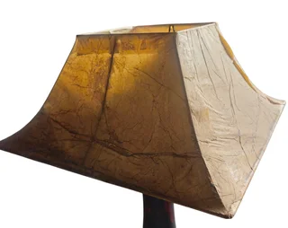 Dark Wood Hourglass Table Lamp