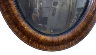 Antique Victorian Oval Portrait with Convex Glass