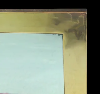 Mid-Century Modern Solid Brass Wall Mirror