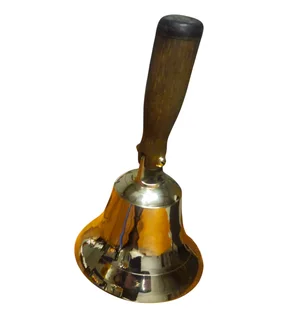 Brass Hand Bell with Wooden Handle