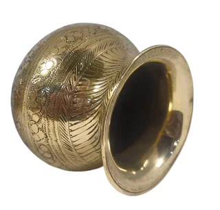 Handcrafted Engraved Brass Kalash