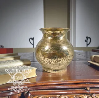 Handcrafted Engraved Brass Kalash