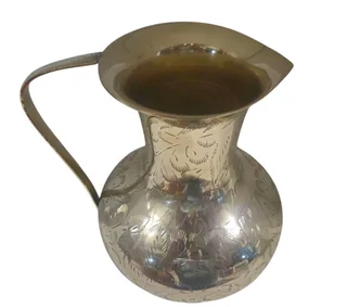 Vintage Hand-Engraved Brass Pitcher