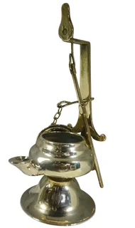 Antique-Style Brass Oil Lamp