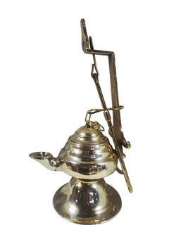 Antique-Style Brass Oil Lamp