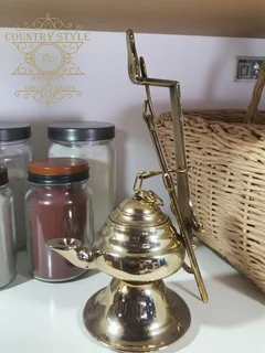 Antique-Style Brass Oil Lamp
