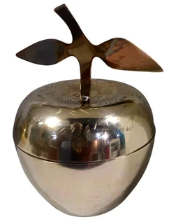 Mid-Century Modern Polished Brass Apple