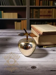 Mid-Century Modern Polished Brass Apple