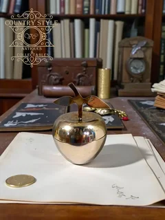 Mid-Century Modern Polished Brass Apple