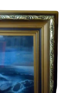 Pair of Mid-20th Century Decorative Seascape Paintings by P. V. Raymond.