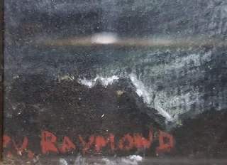 Pair of Mid-20th Century Decorative Seascape Paintings by P. V. Raymond.