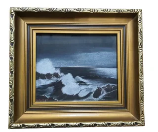 Pair of Mid-20th Century Decorative Seascape Paintings by P. V. Raymond.