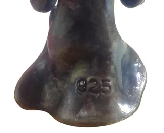 Ben-Zion Israel 925 Sterling Silver Fiddler Sculpture