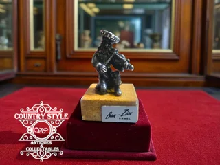 Ben-Zion Israel 925 Sterling Silver Fiddler Sculpture