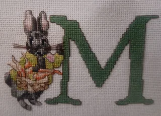 Beatrix Potter / Peter Rabbit style cross stitch alphabet