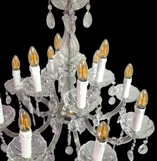 Baroque and Rococostyle12-Arm Crystal Chandelier