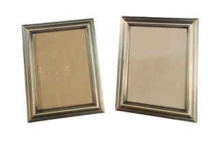 Pair of Classic Brass/Gold-Toned Photo Frames