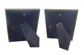 Pair of Classic Brass/Gold-Toned Photo Frames