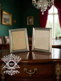 Pair of Classic Brass/Gold-Toned Photo Frames