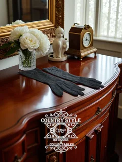 Exquisite Vintage Black Beaded Opera Gloves.