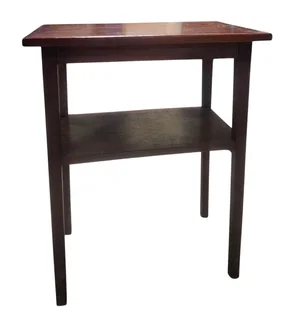 Mid-Century Modern Two-Tier Wooden Side Table
