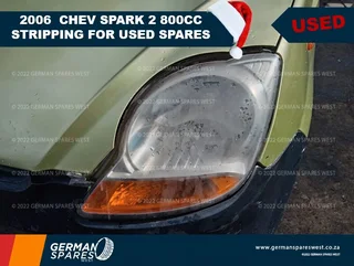 2006 Chev Spark 2 800cc Stripping for used spares